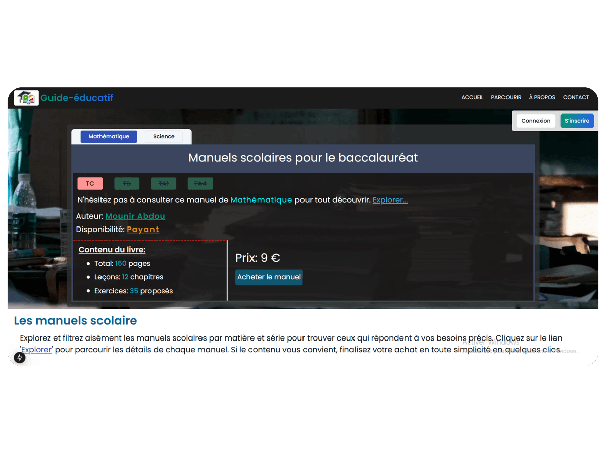 Explorez Nos Manuels et Exercices